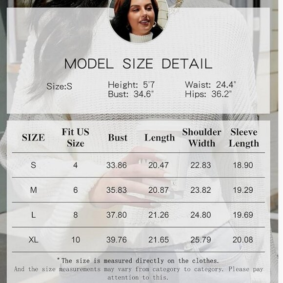 Zaful Woman's Cropped Turtleneck Knit Sweater Tan Brown Medium Pullover Casual - Picture 3 of 9